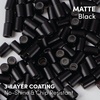image:imageMatte Protubes by The Hair Shop For ITip Hair Extension SiliconeLined Micro Beads Microlink Rings amp Handtied Weft Methods 34mm x 50mm Matte BlackMatte Black