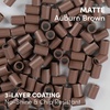 image:imageMatte Protubes by The Hair Shop For ITip Hair Extension SiliconeLined Micro Beads Microlink Rings amp Handtied Weft Methods 34mm x 50mm Matte BlackMatte Auburn Brown