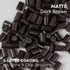 image:imageMatte Protubes by The Hair Shop For ITip Hair Extension SiliconeLined Micro Beads Microlink Rings amp Handtied Weft Methods 34mm x 50mm Matte BlackMatte Dark Brown