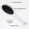 image:imageThe Hair Shop Black Loop Brush  Salon Professional Grade with Matted Black and Ergonomic Design  Safe Detangler Tool for 100 Remy Human and Synthetic Hair Extensions and WigsLight Blue