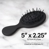 image:imageThe Hair Shop Black Loop Brush  Salon Professional Grade with Matted Black and Ergonomic Design  Safe Detangler Tool for 100 Remy Human and Synthetic Hair Extensions and Wigsblack