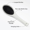 image:imageThe Hair Shop Black Loop Brush  Salon Professional Grade with Matted Black and Ergonomic Design  Safe Detangler Tool for 100 Remy Human and Synthetic Hair Extensions and WigsBeige