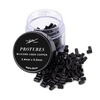 image:imageMatte Protubes by The Hair Shop For ITip Hair Extension SiliconeLined Micro Beads Microlink Rings amp Handtied Weft Methods 34mm x 50mm Matte BlackMatte Black