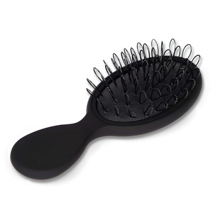 image:imageThe Hair Shop Black Loop Brush  Salon Professional Grade with Matted Black and Ergonomic Design  Safe Detangler Tool for 100 Remy Human and Synthetic Hair Extensions and Wigsblack